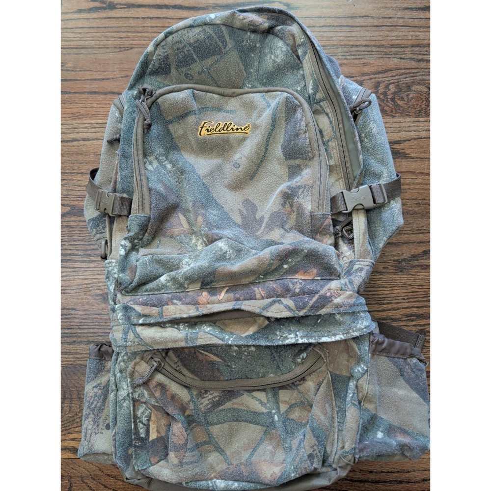 Fieldline Realtree Camo Canvas Backpack Hunting Hip Belt Detachable Pouch